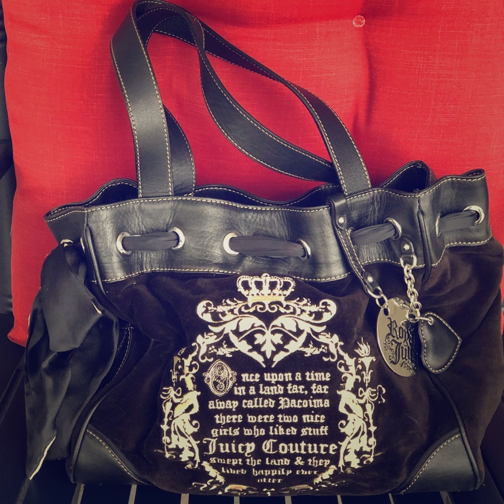 Juicy Couture Velour Black Handbag